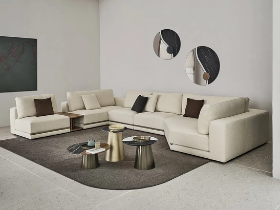 Specchio Luxor con elementi decorativi in SuperMarmo e legno di Bontempi