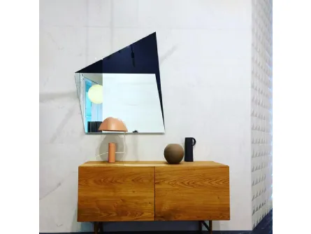 Specchio Cosmos in cristallo specchiante e satinato di Glas Italia