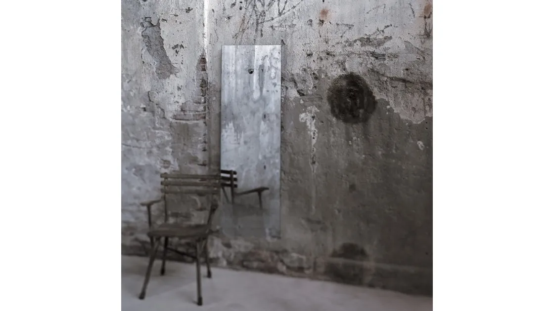 Specchio Fiction senza cornice con argentatura sfumata di Glas Italia