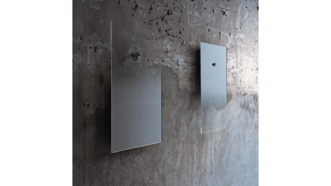 Specchio Fiction senza cornice con argentatura sfumata di Glas Italia