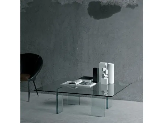 Tavolino Glass Table in cristallo trasparente di Glas Italia