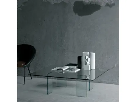 Tavolino Glass Table in cristallo trasparente di Glas Italia