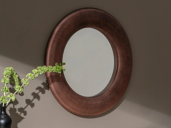 Specchiera Orbit con cornice in alluminio di Sovet