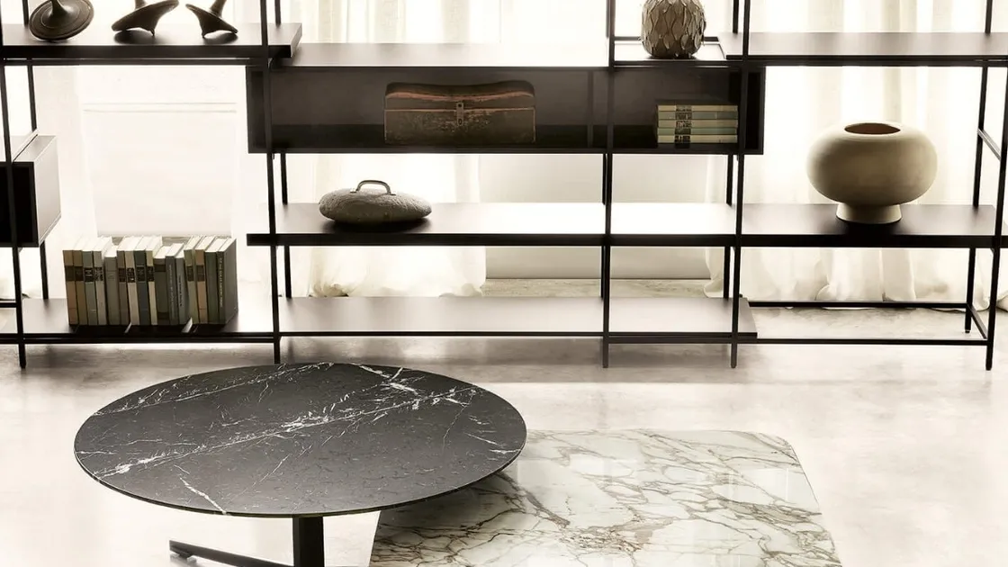 Tavolino rettangolare in marmo o legno Oydo di Lema