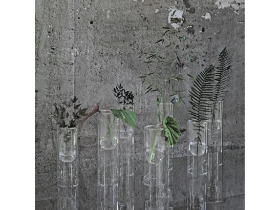 Vasi cilindrici in cristallo Tutube di Glas Italia