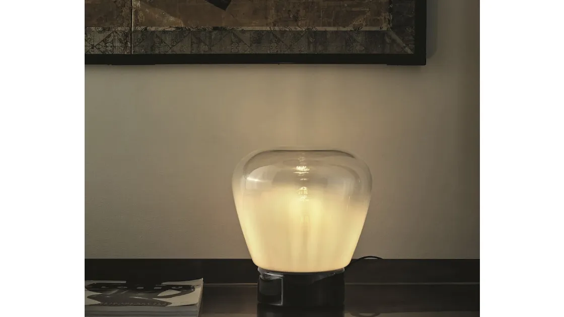 Lampada da tavolo in vetro Stone di Bontempi