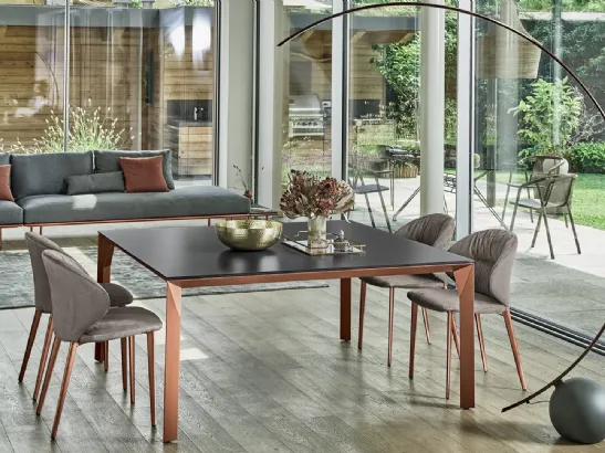 Lampada Sferatus da tavolo in vetro e acciaio di Bontempi