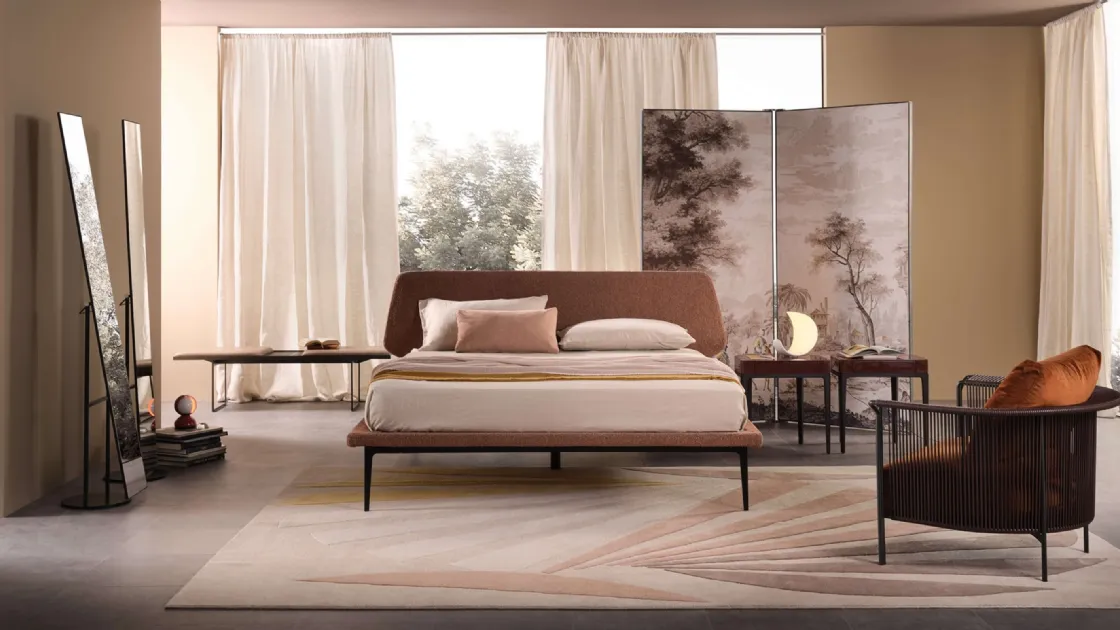 Letto matrimoniale di design Dream View di Lema