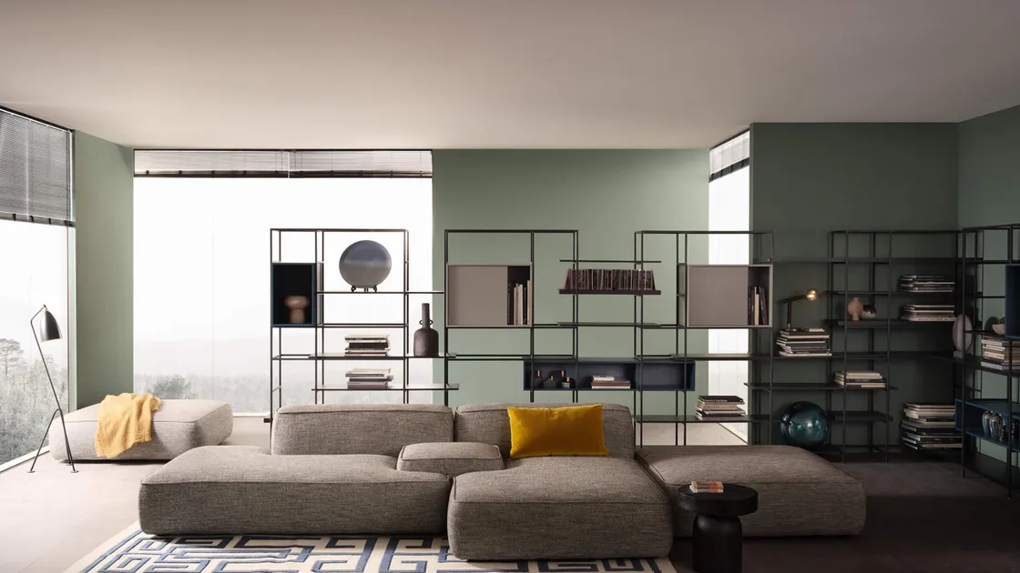 Libreria divisoria modulare Plain di Lema