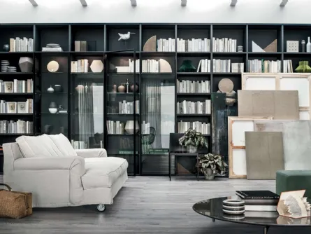 Libreria in laccato Selecta di Lema