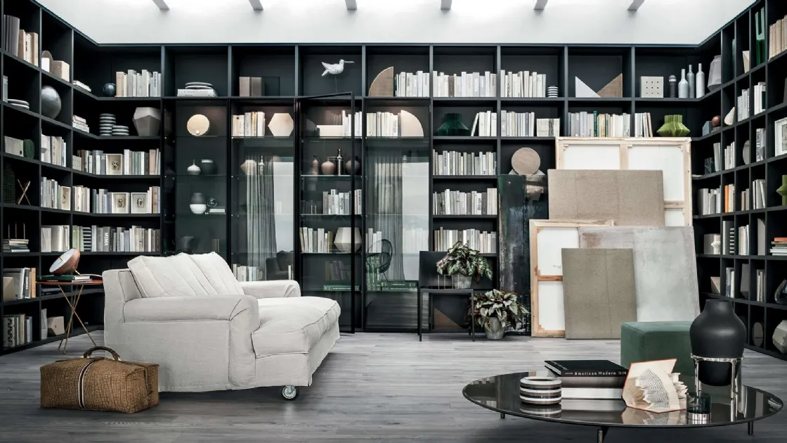 Libreria in laccato Selecta di Lema