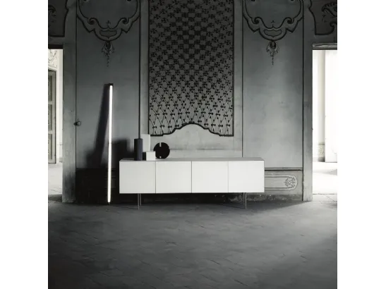 Madia Magic Box in cristallo laccato Bianco di Glas Italia