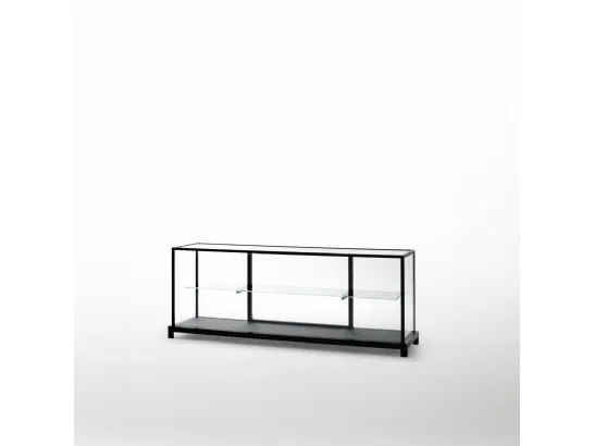 Madia Wunderkammer in cristallo con struttura in alluminio di Glas Italia