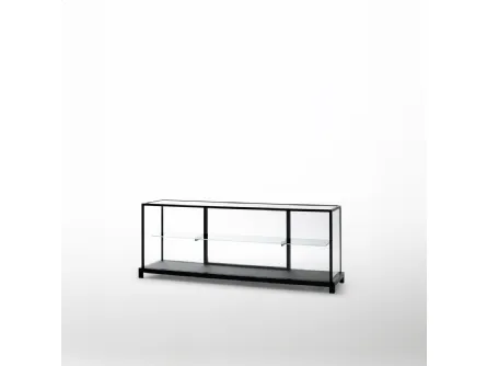 Madia Wunderkammer in cristallo con struttura in alluminio di Glas Italia