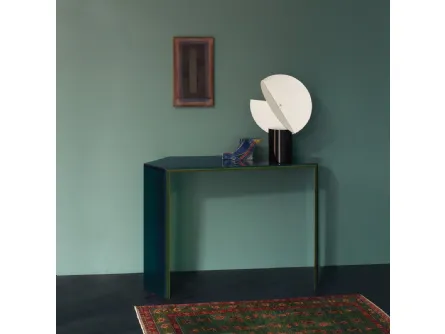 Mobile ingresso Bisel in cristallo con pellicola colorata di Glas Italia