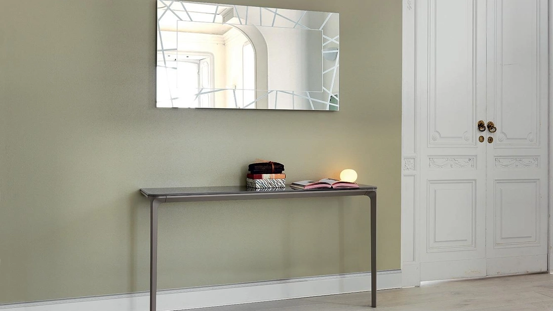 Mobile ingresso con top in vetro Slim 2 Legs di Sovet