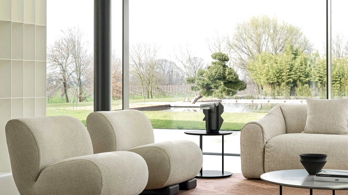 Poltrona Wallaby in tessuto imbottito di Ditre Italia