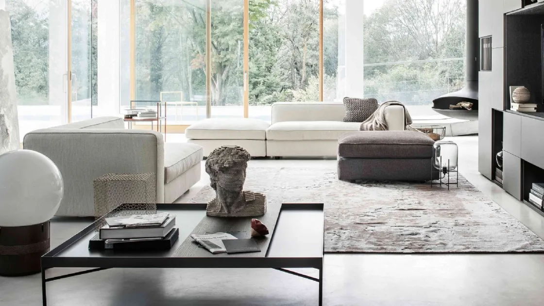 Divano lineare Snap di Lema