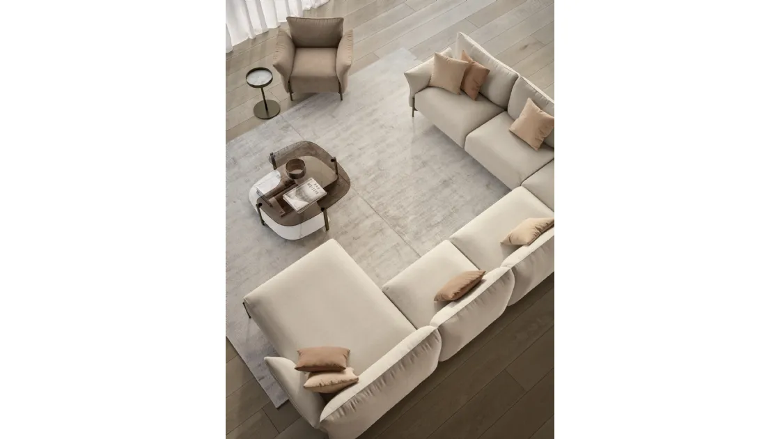 Divano con penisola Victor di Bontempi