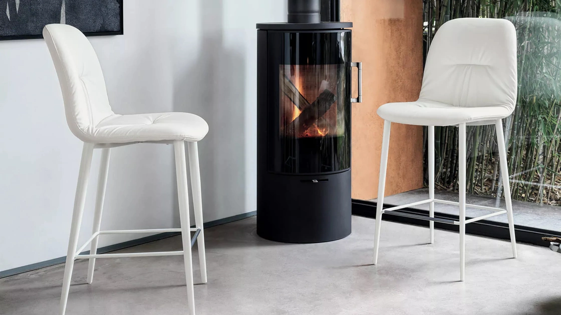 Sgabello in ecopelle Chantal di Bontempi