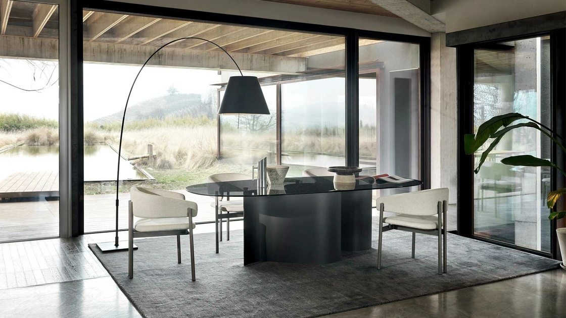 Tavolo Doon con top in vetro di Ditre Italia