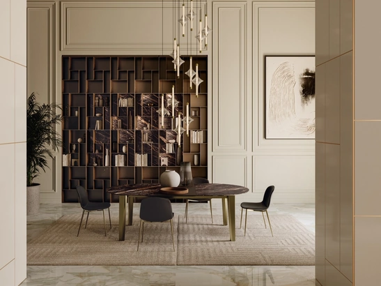 Tavolo allungabile Etro XXL in SuperMarmo di Bontempi