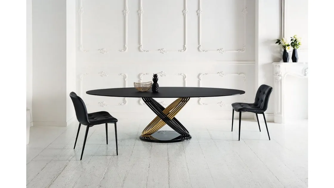 Tavolo Fusion in Cristallo di Bontempi