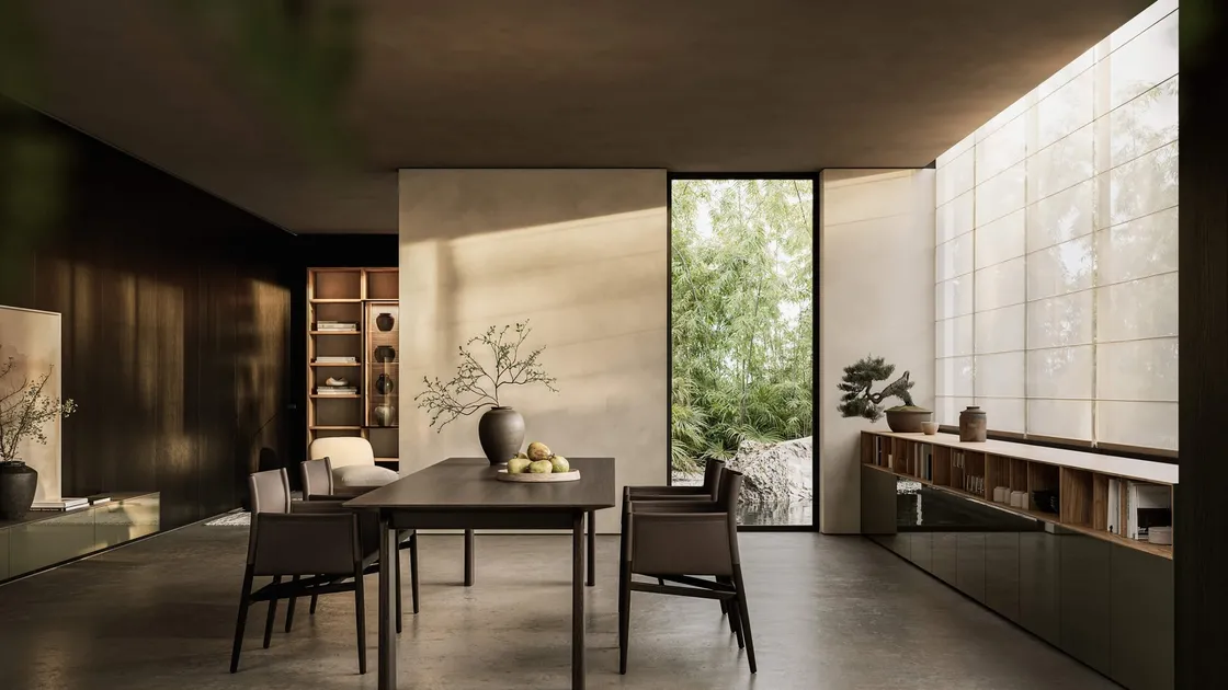 Tavolo Jiku in rovere termotrattato di Lema