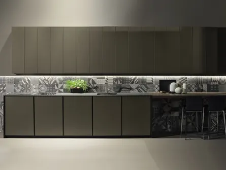 Cucina Design lineare Altea 08 in laccato opaco di Maistri