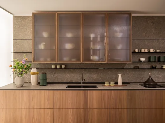 Cucina Design Forma Mentis Noce Canaletto e MDI di Valcucine