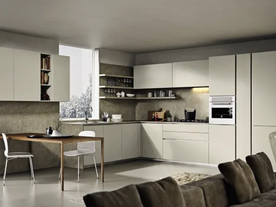 Cucina Design angolare Viva 10 in laccato opaco di Maistri