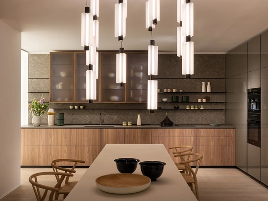 Cucina Design Forma Mentis in Noce Canaletto e MDi di Valcucine