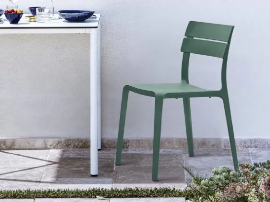 Sedia impilabile Rocket Green Outdoor di Bontempi